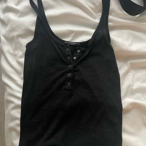 gray tank top with buttons